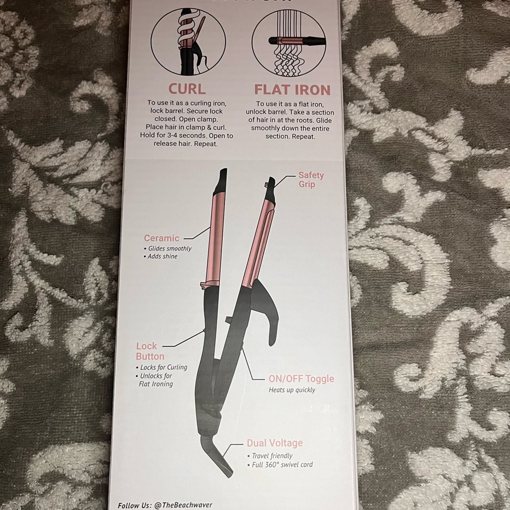 Brand new never used Beachwaver clamp and curl styling iron. Originally, $149.